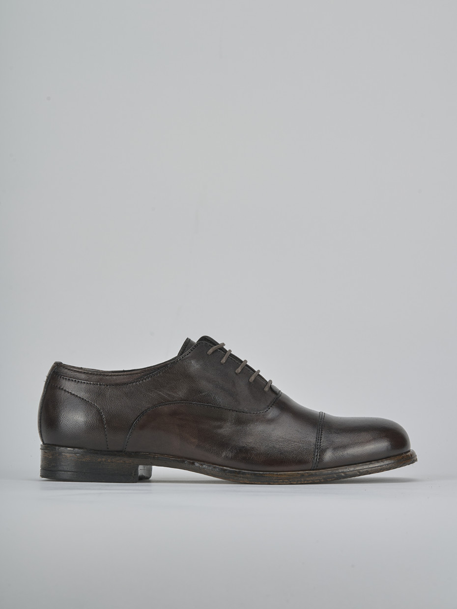 Lace-up shoes dark brown leather