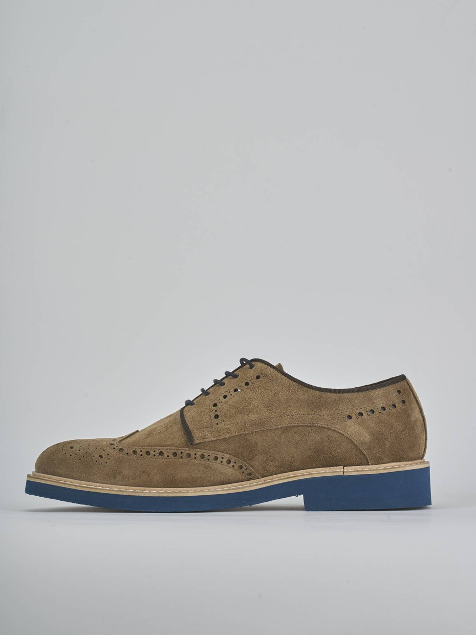 Stringate camoscio marrone