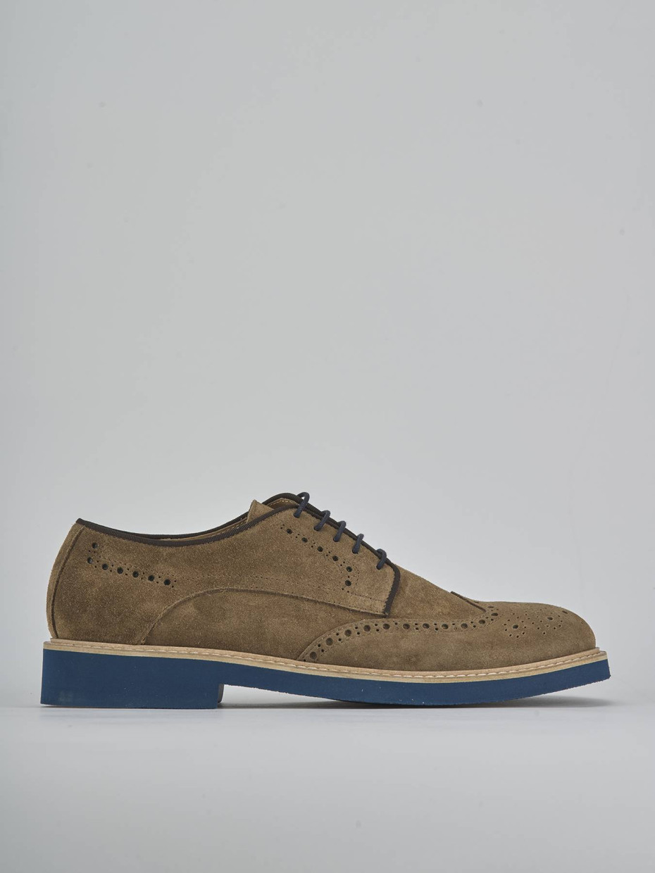 Stringate camoscio marrone