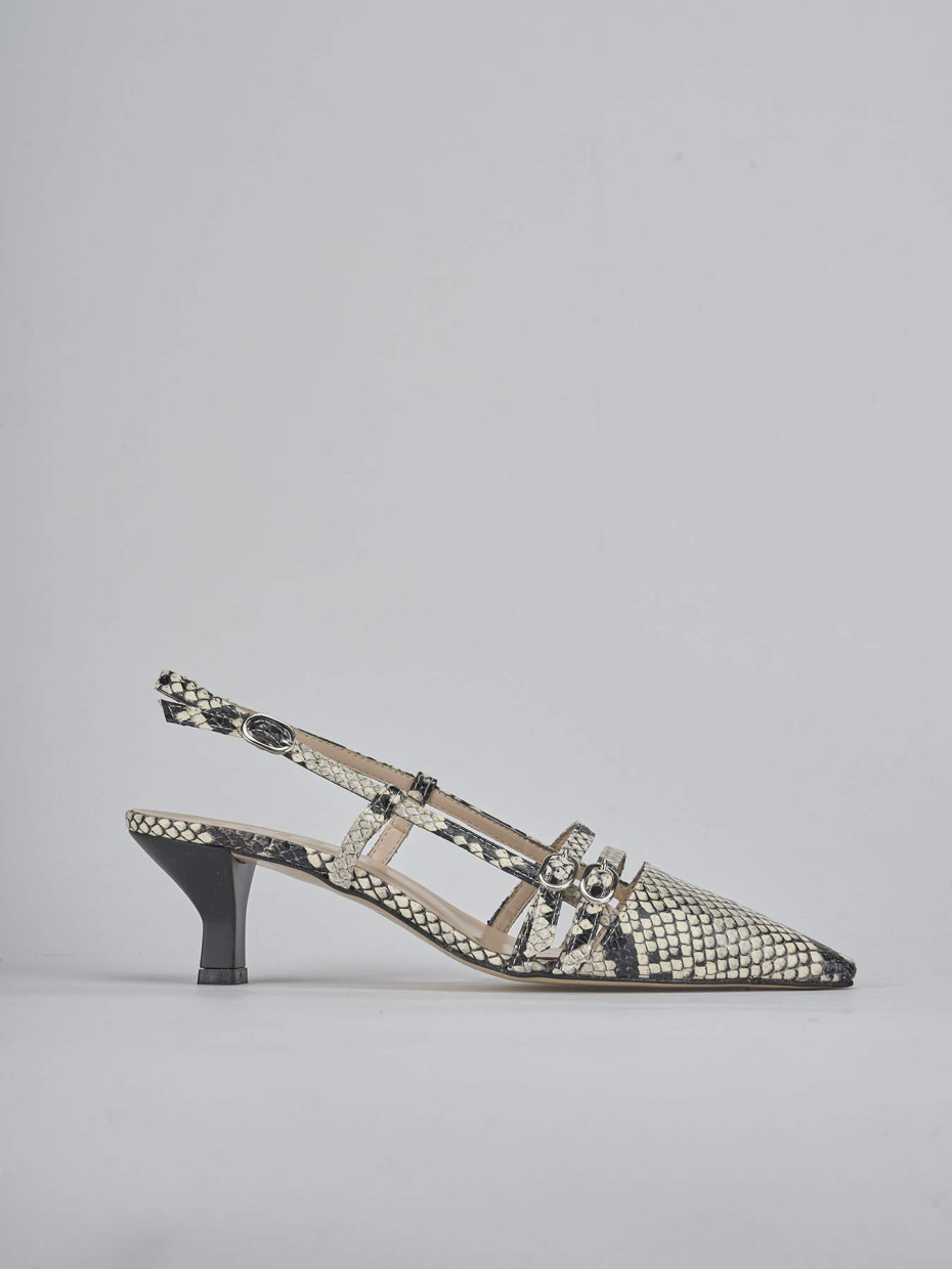 Rebajas extra tacón 6 cm beis pitón