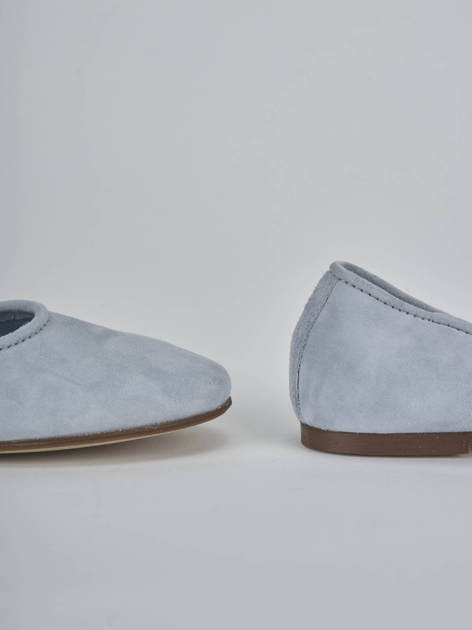 Bailarinas tacón 1 cm jeans ante