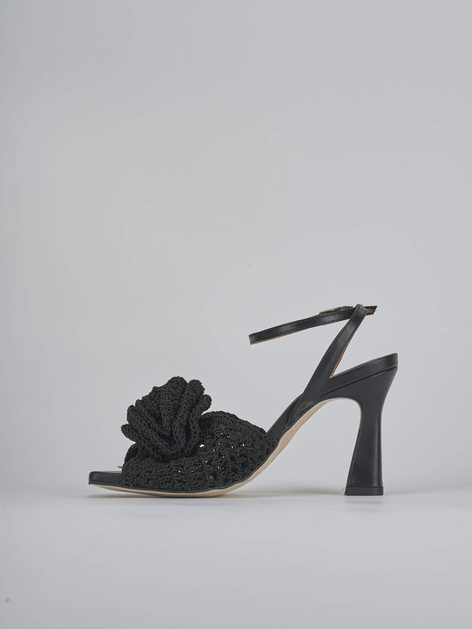 Sandali tacco 9cm pelle nero