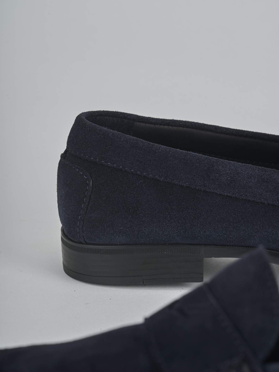 Mocasines azul ante
