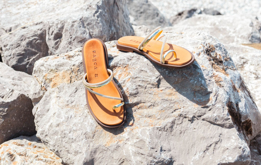 Mules tacón 1 cm oro cuero