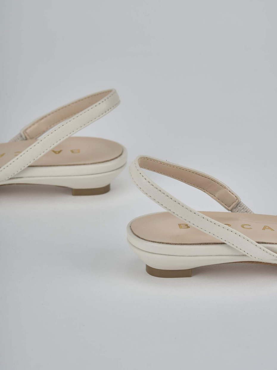 Bailarinas tacón 2 cm beis cuero