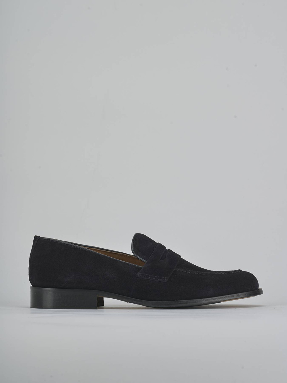 Mocasines azul ante