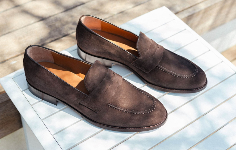 Mocasines marrón oscuro ante