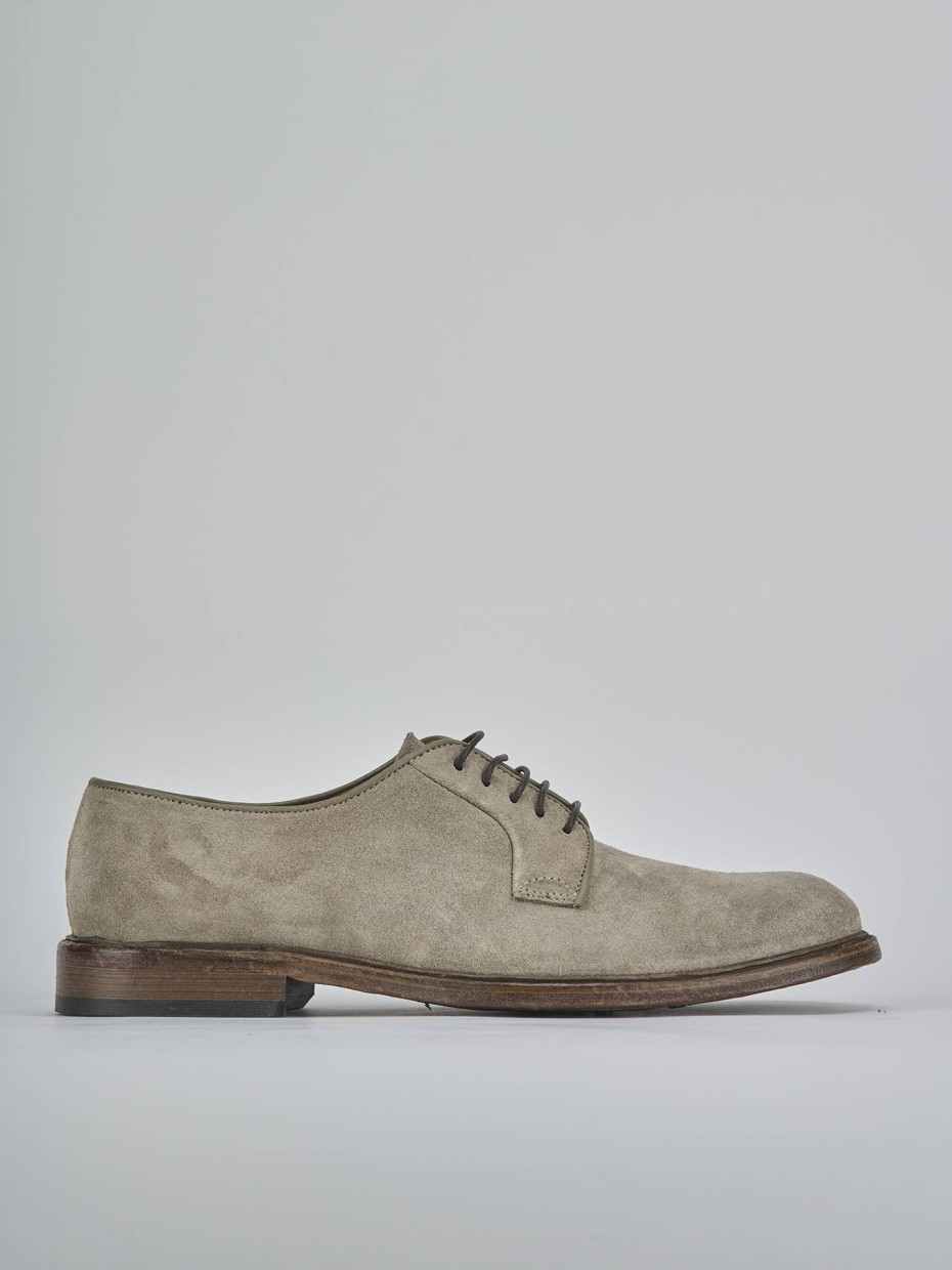 Zapatos de cordones beis ante