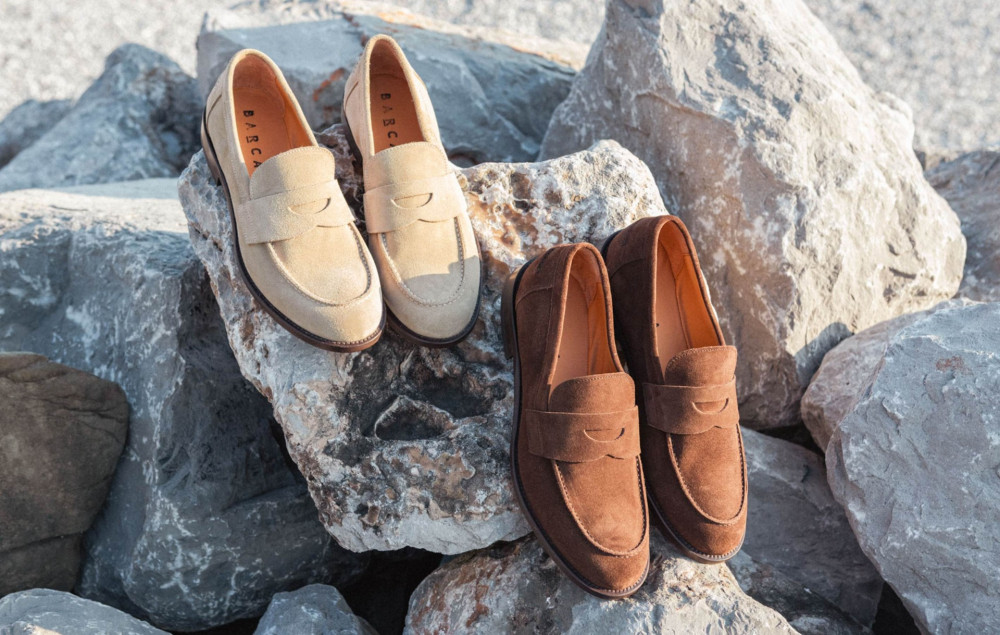 Mocasines tacón 1 cm marrón ante