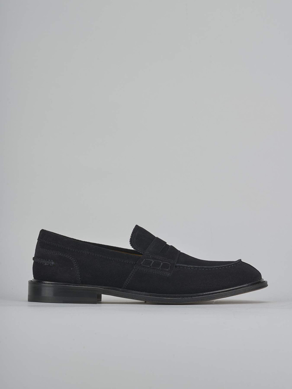 Mocasines azul ante