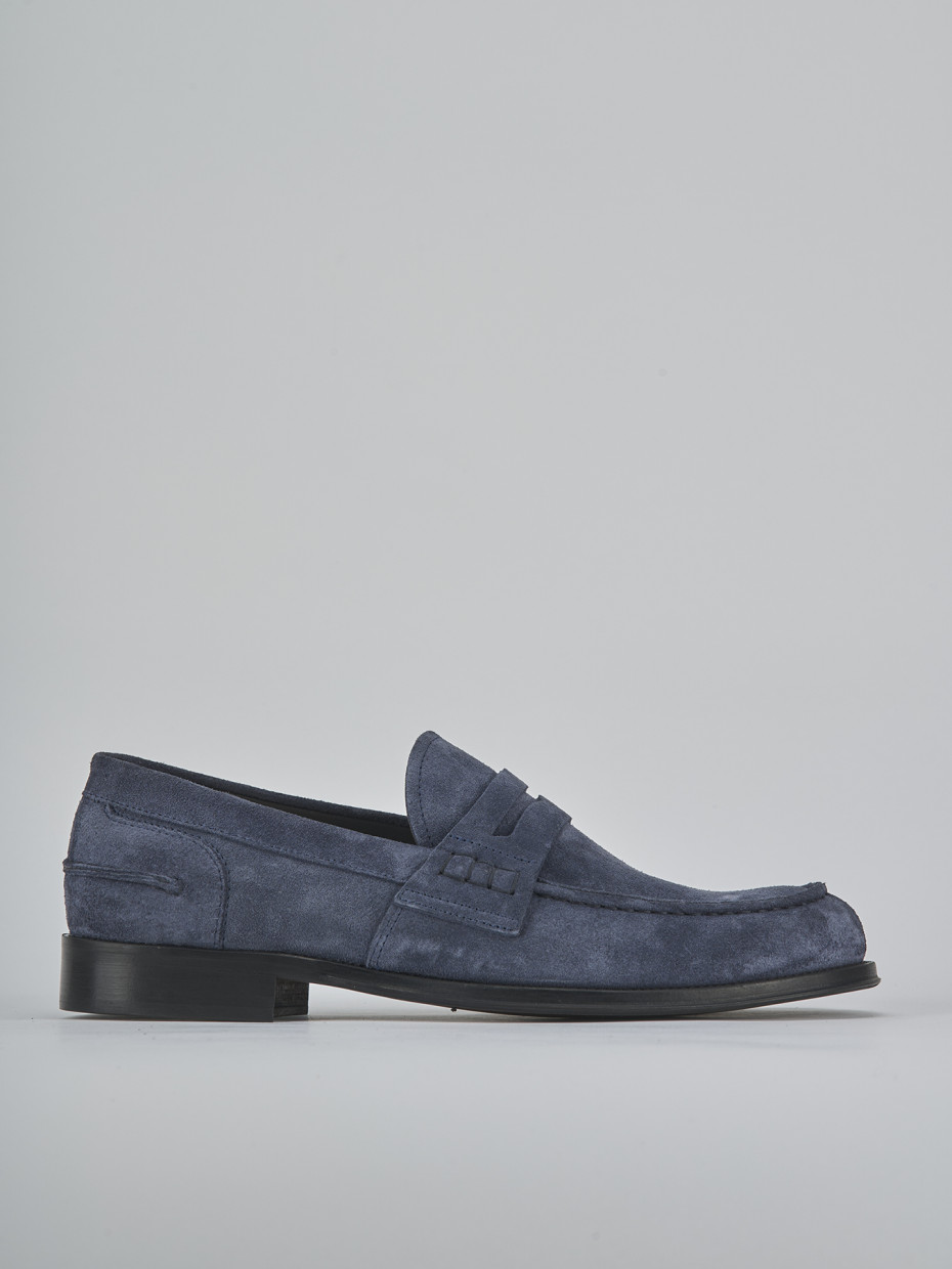 Mocasines azul ante