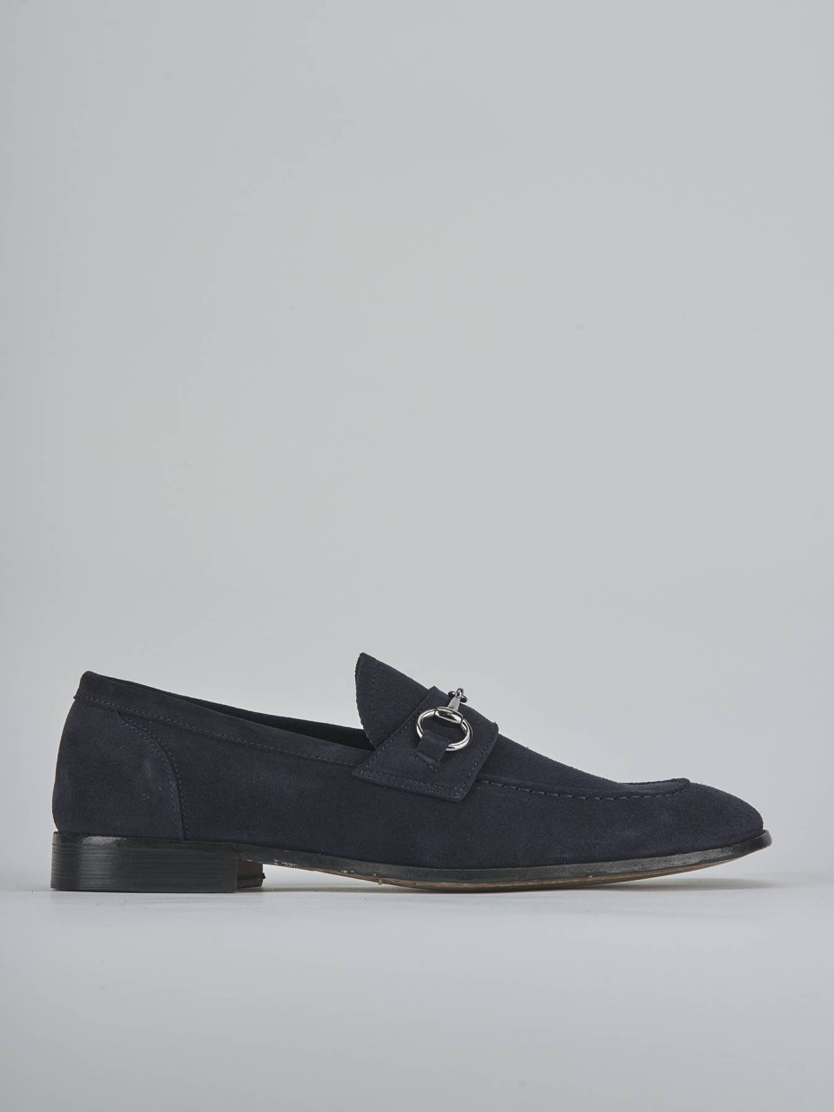 Mocasines azul ante