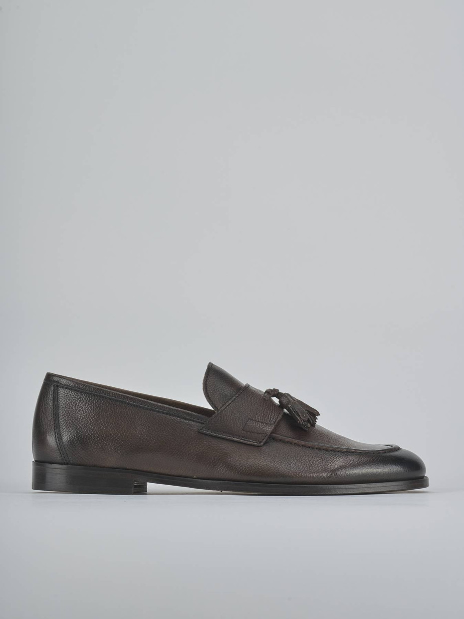 Loafers dark brown leather