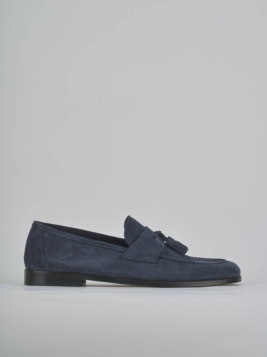 Mocasines azul ante