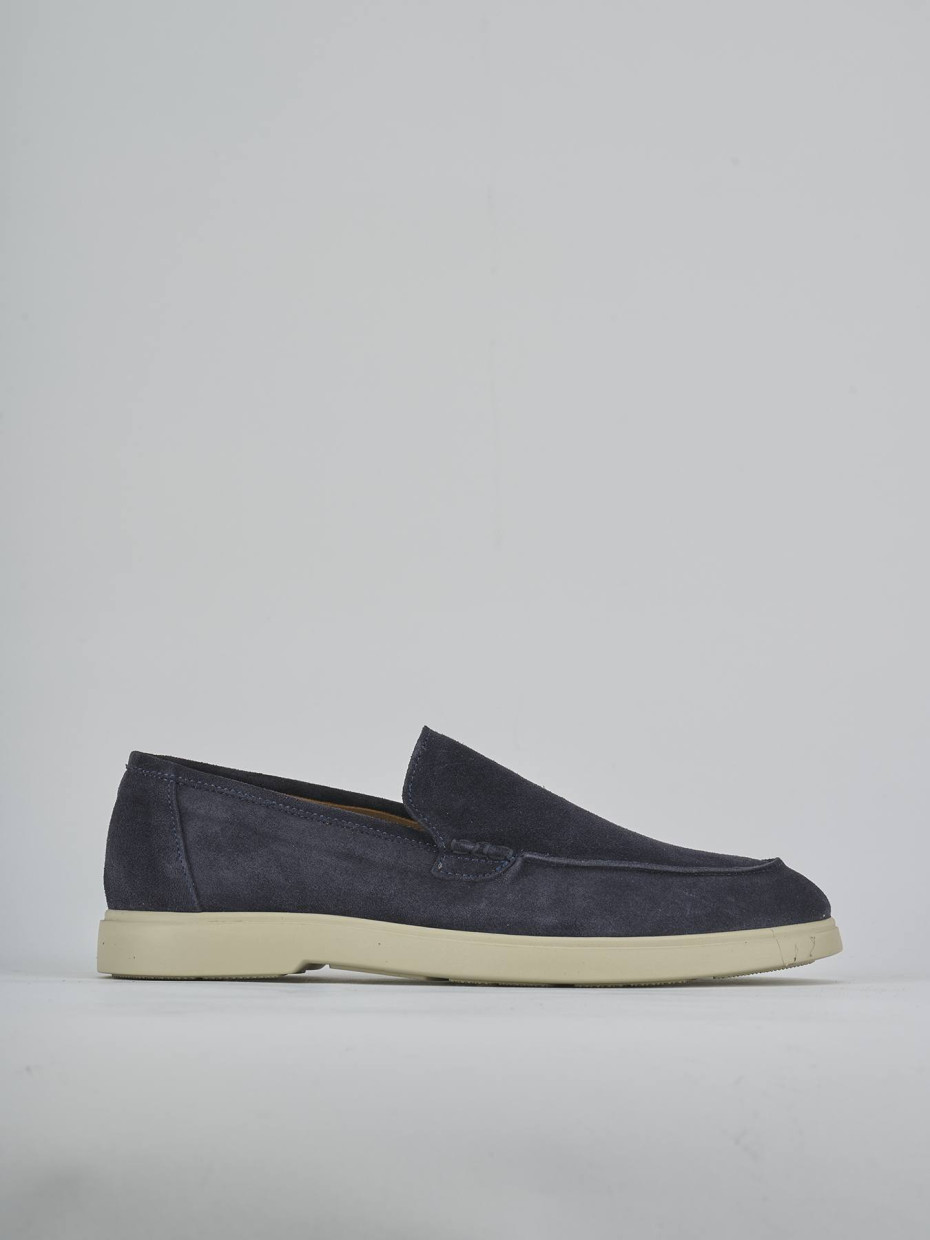 Mocasines azul ante