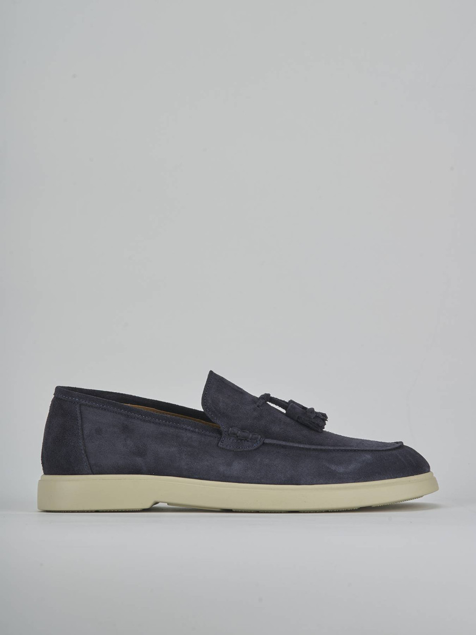 Mocasines azul ante