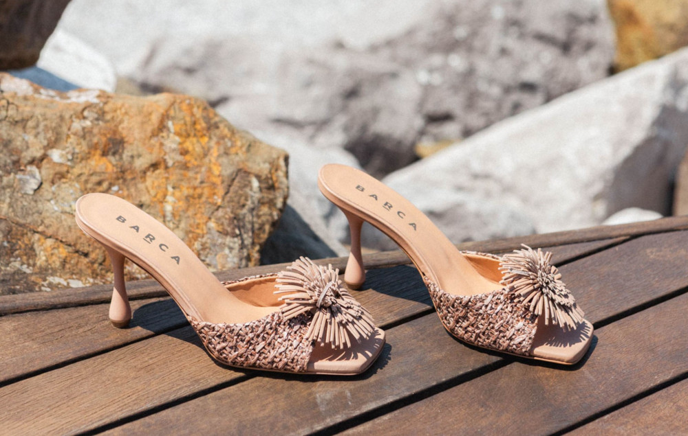 Mules tacón 8 cm marrón cuero