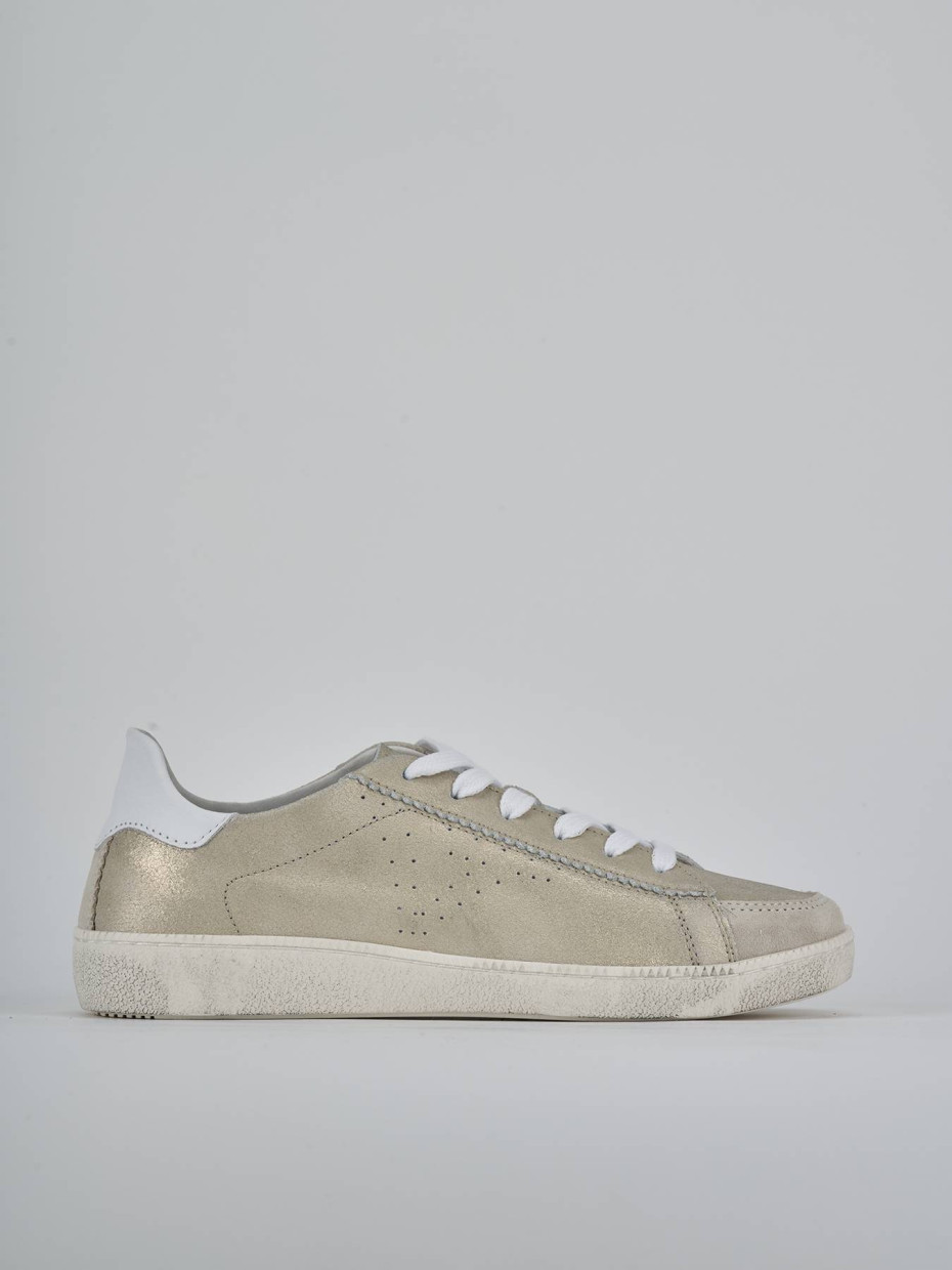 Zapatillas deportivas oro cuero