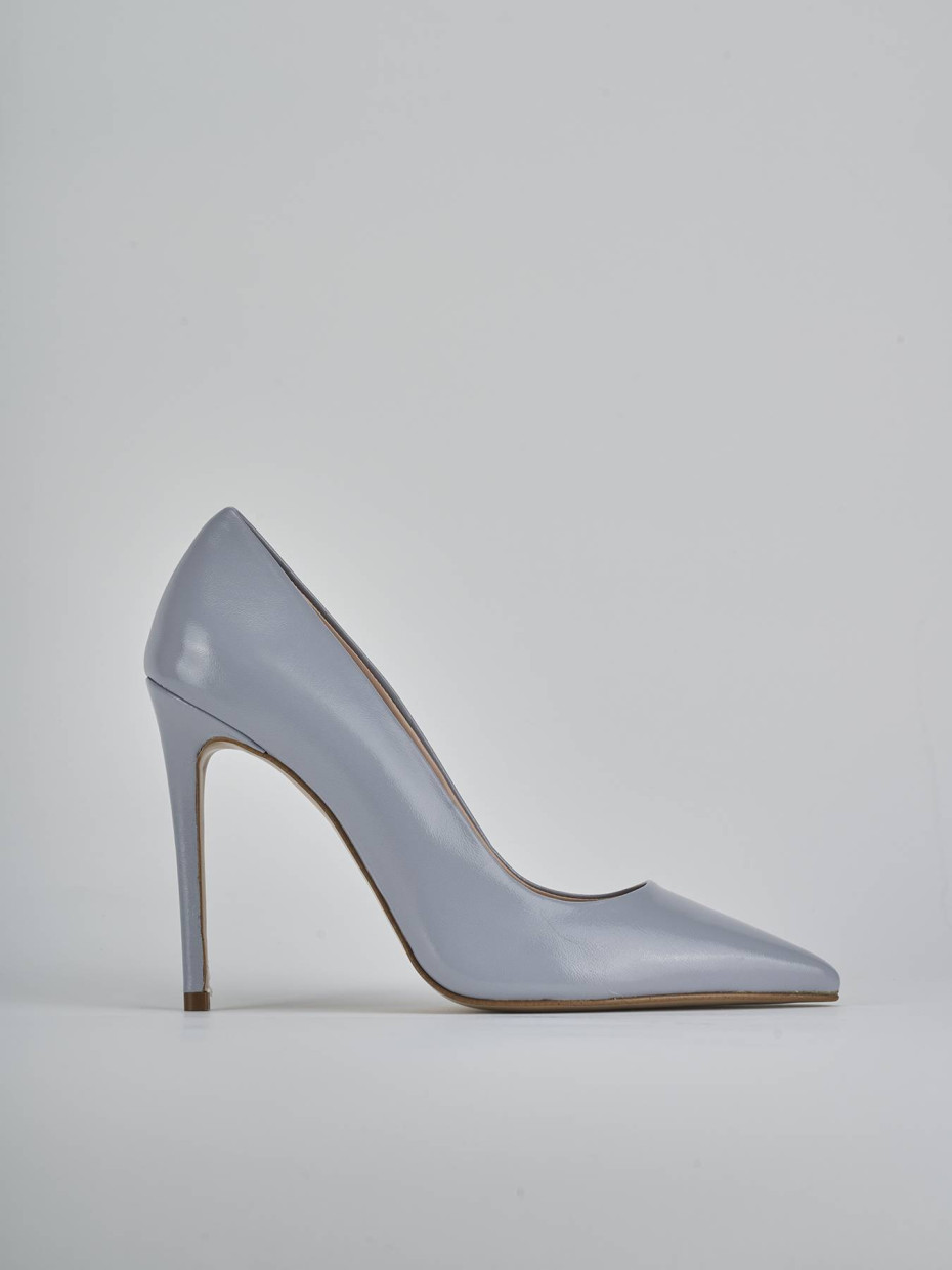 Décolleté tacco 10cm vernice azzurro
