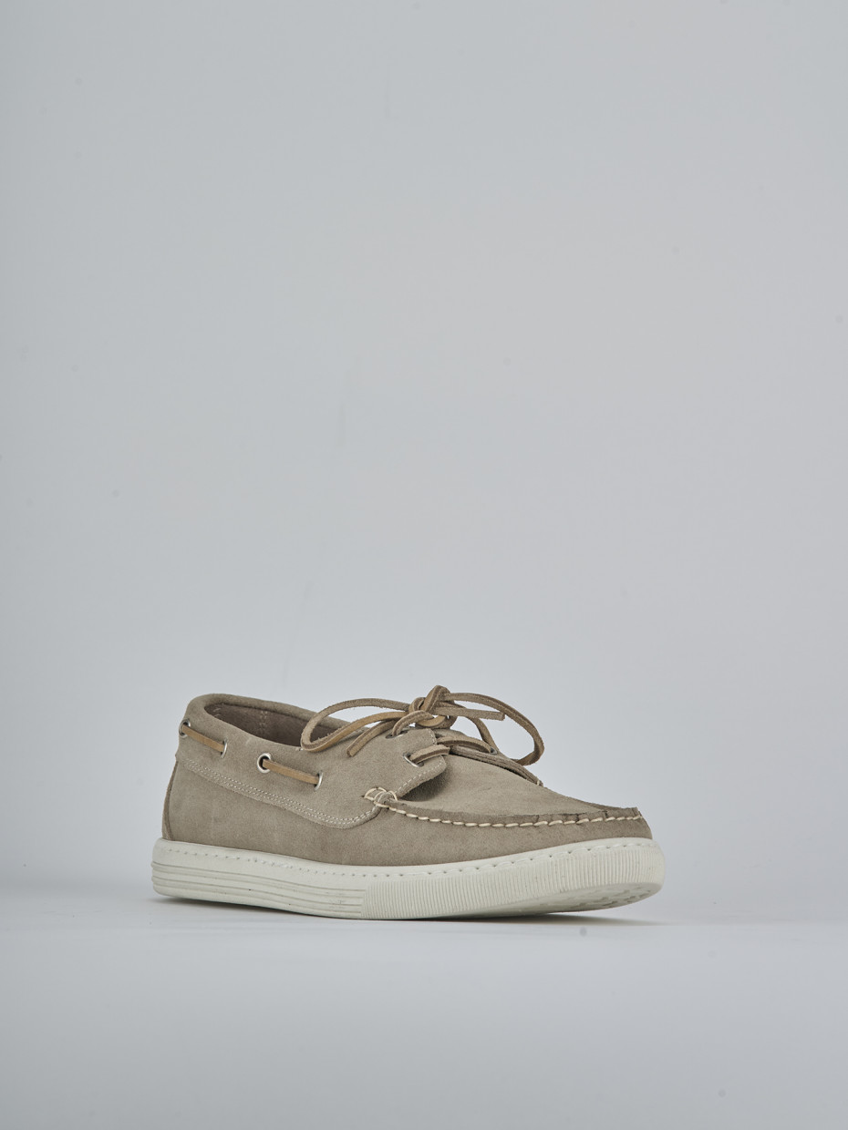 Lace-up shoes beige suede