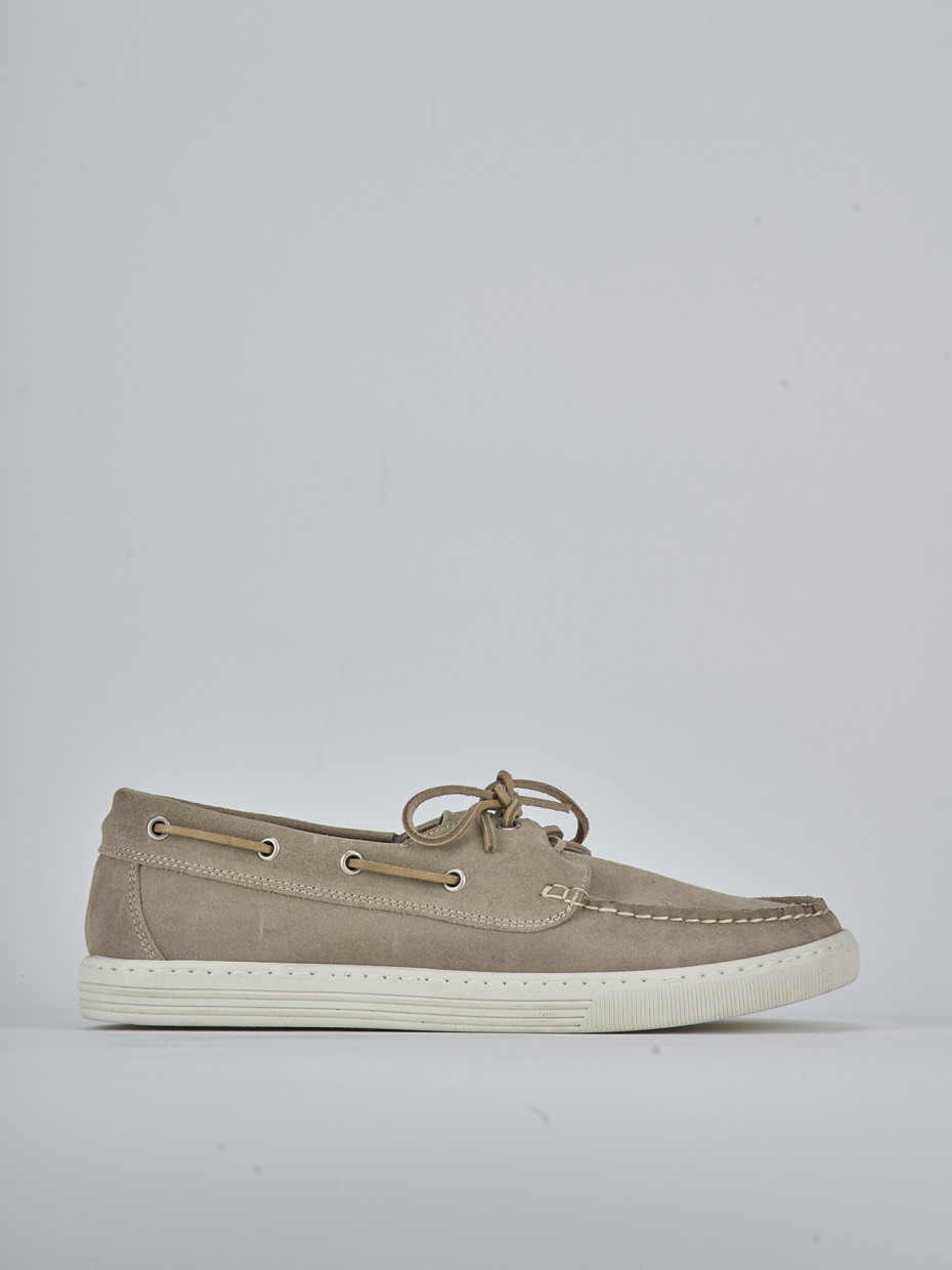 Lace-up shoes beige suede