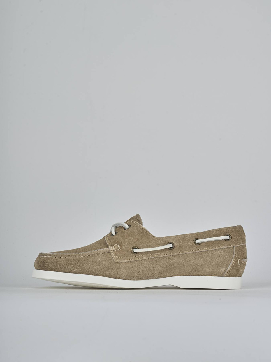 Mocasines tacón 1 cm beis ante