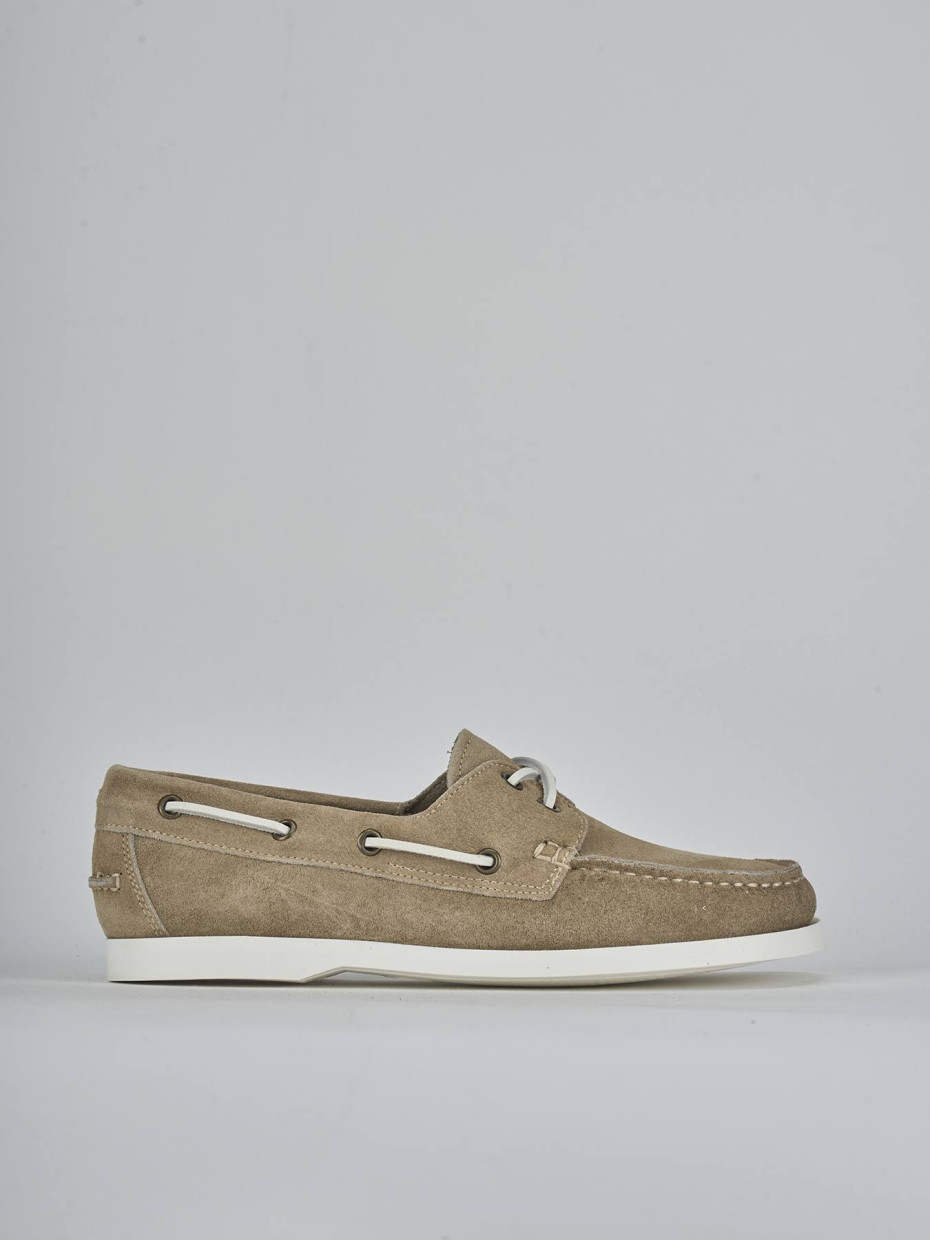 Mocasines tacón 1 cm beis ante