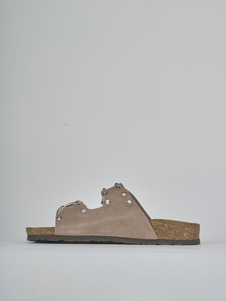 Slippers beige suede