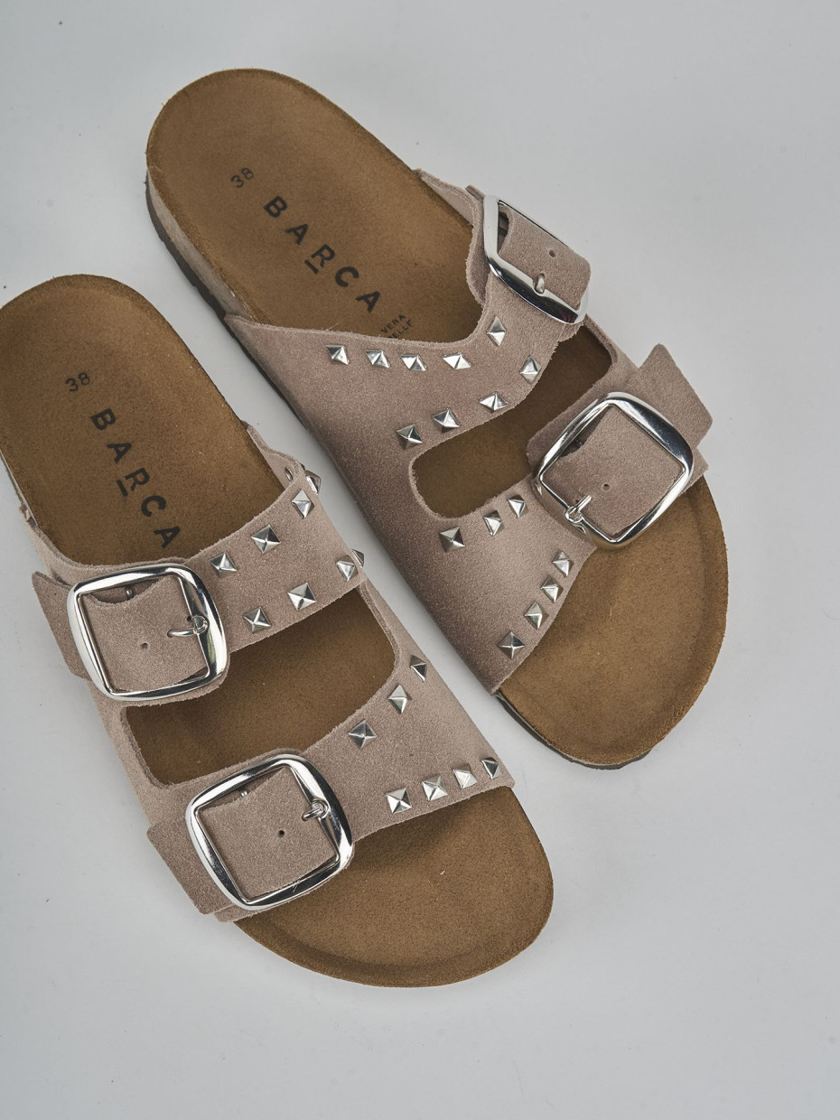 Slippers beige suede