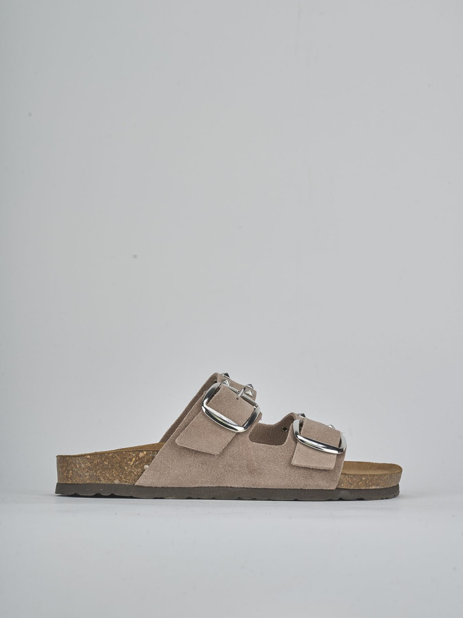Slippers beige suede