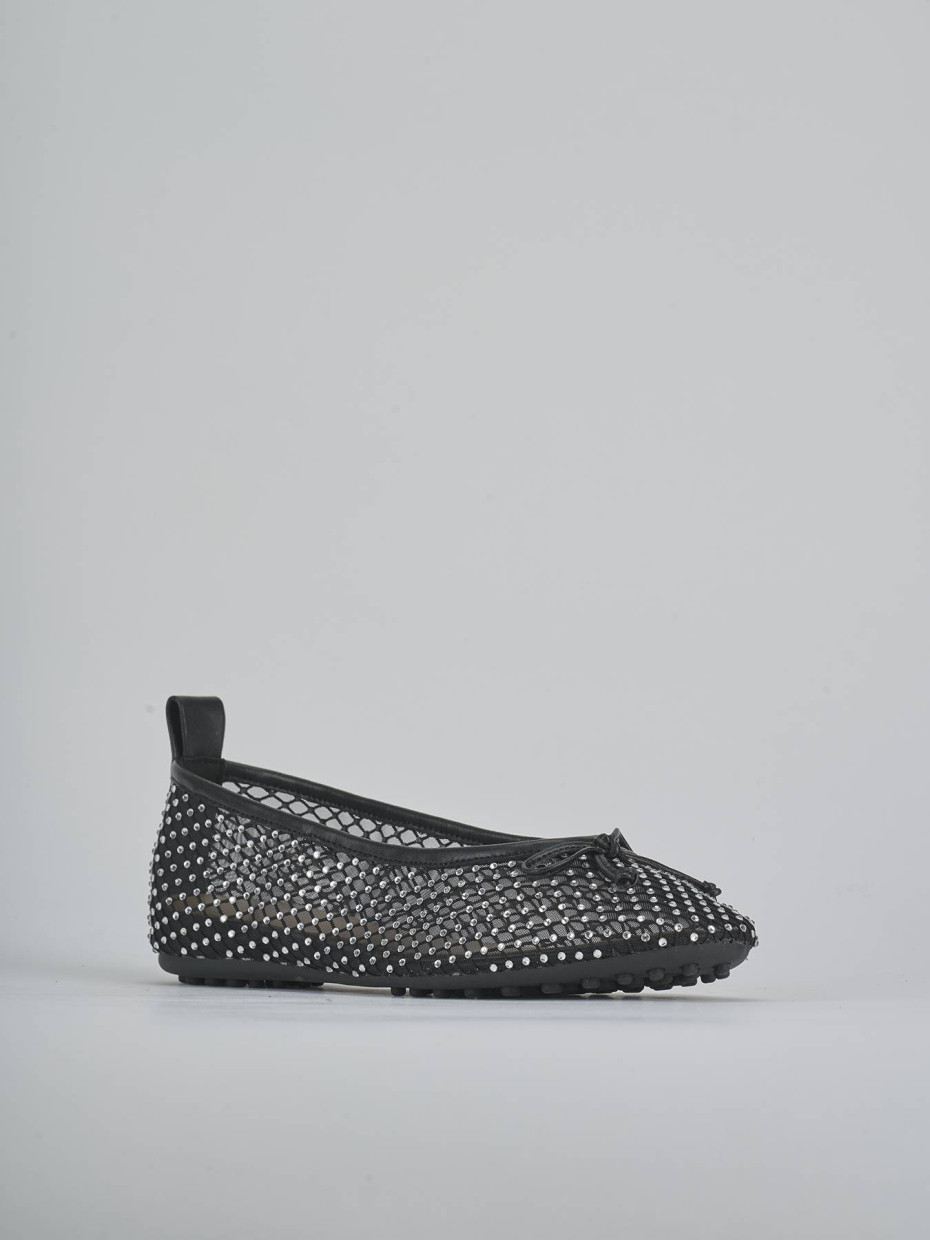 Bailarinas tacón 1 cm negro cuero