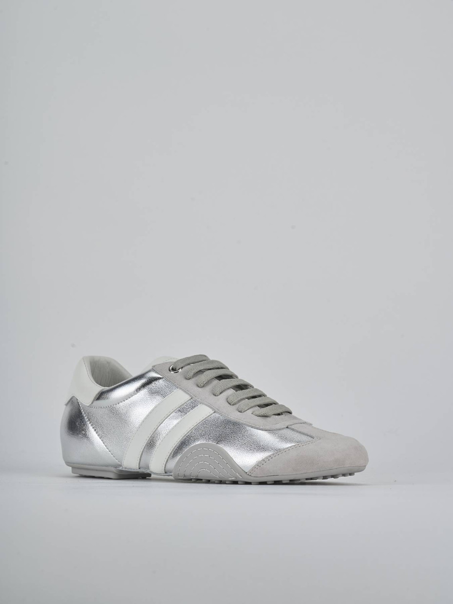 Zapatillas deportivas plata laminado