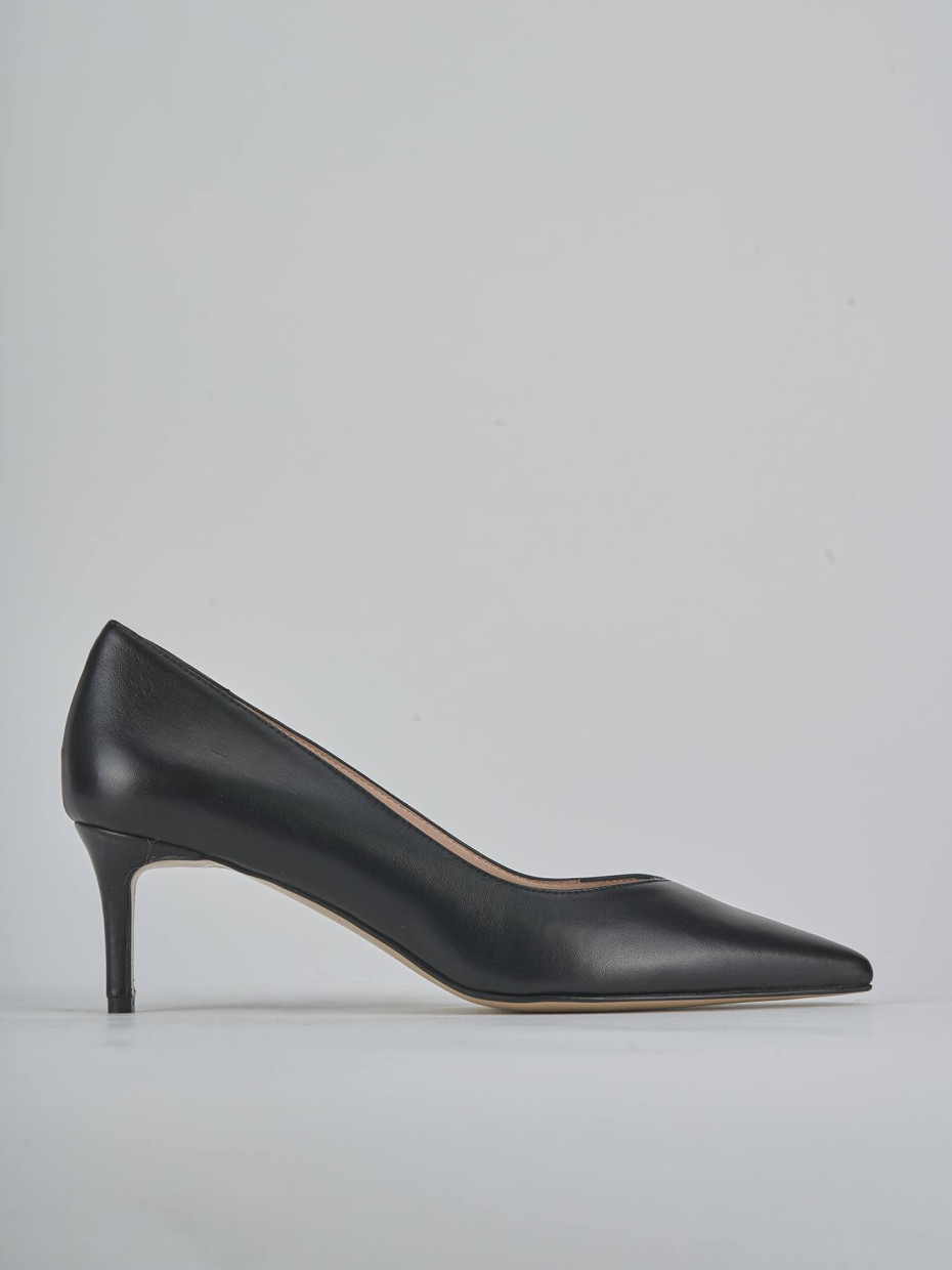 Pumps heel 5 cm black leather