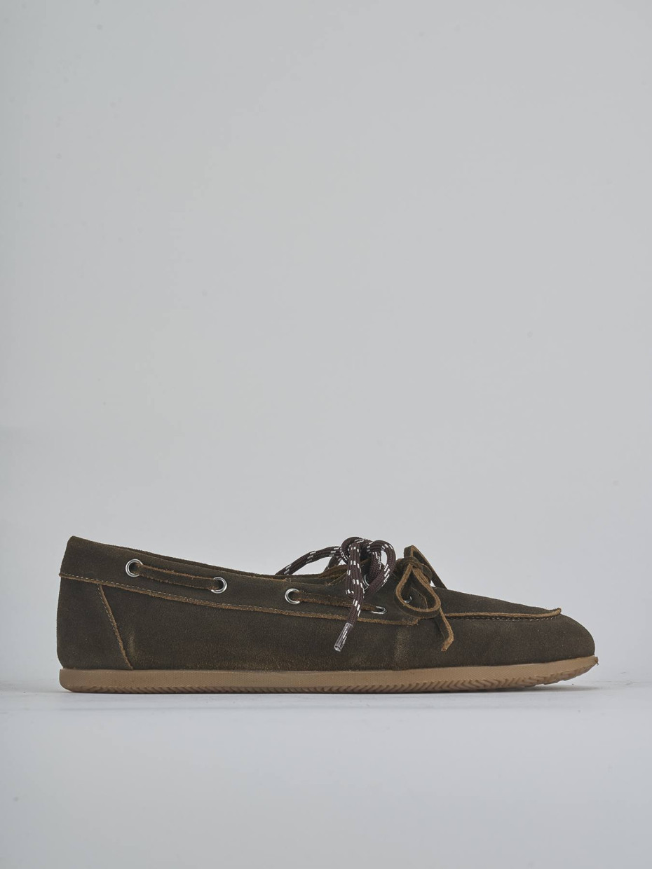 Mocasines tacón 1 cm marrón oscuro nobuk