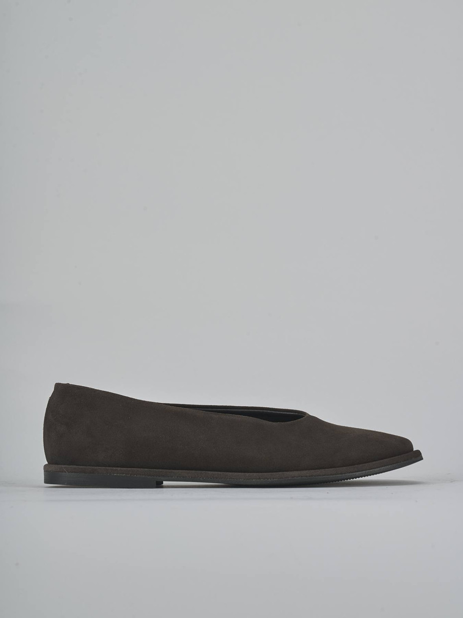Ballerine tacco 1cm camoscio testa