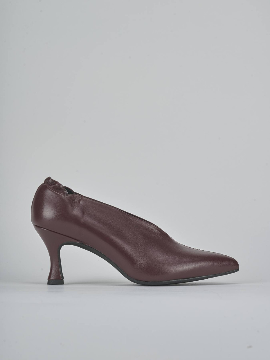 Pumps heel 7 cm bordeaux leather