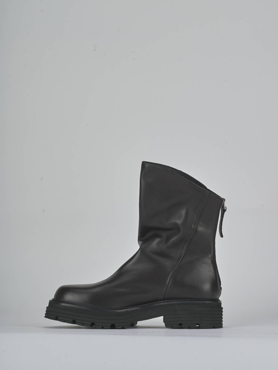 Stivaletti tacco 3cm pelle testa