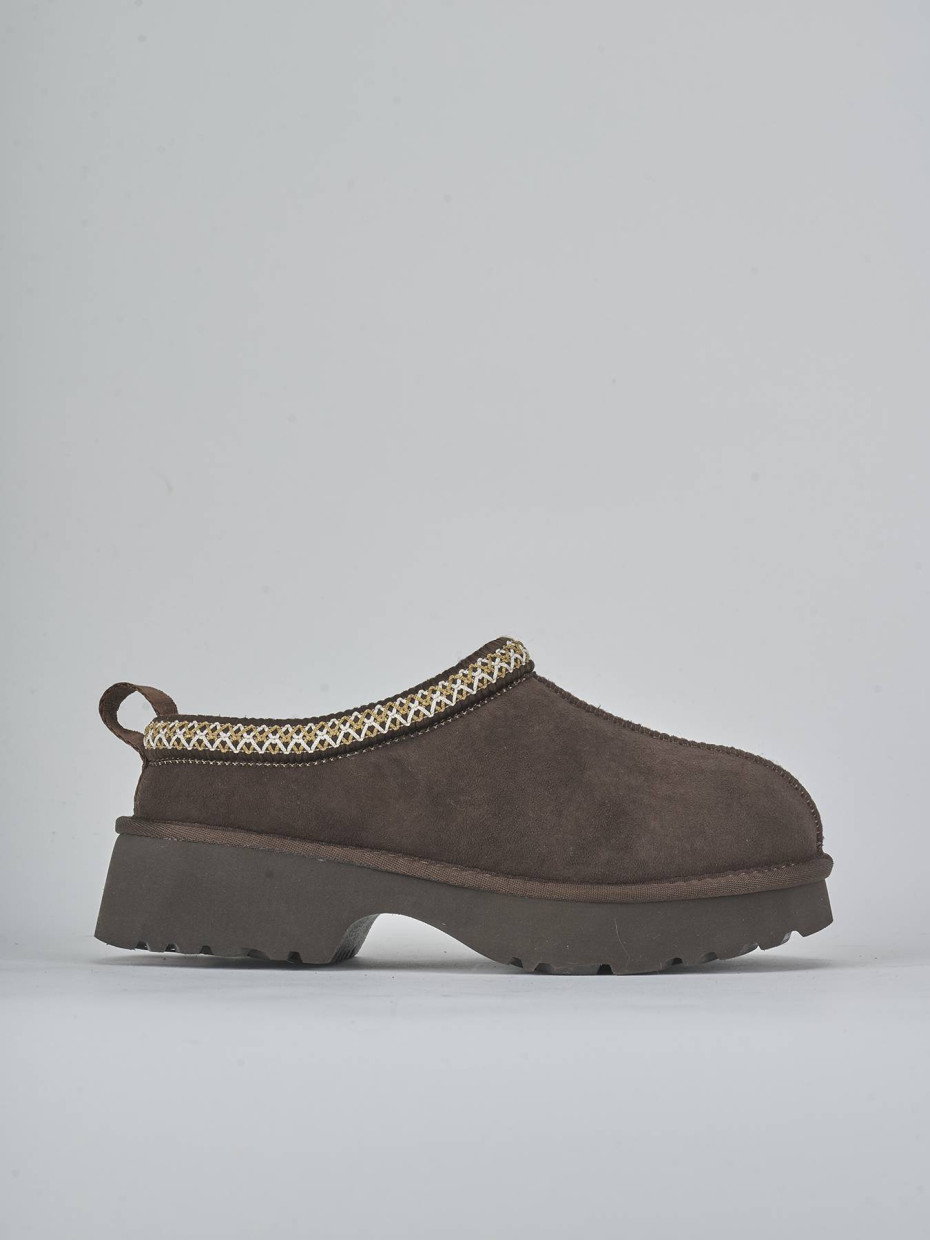 Stivaletti tacco 3cm camoscio testa