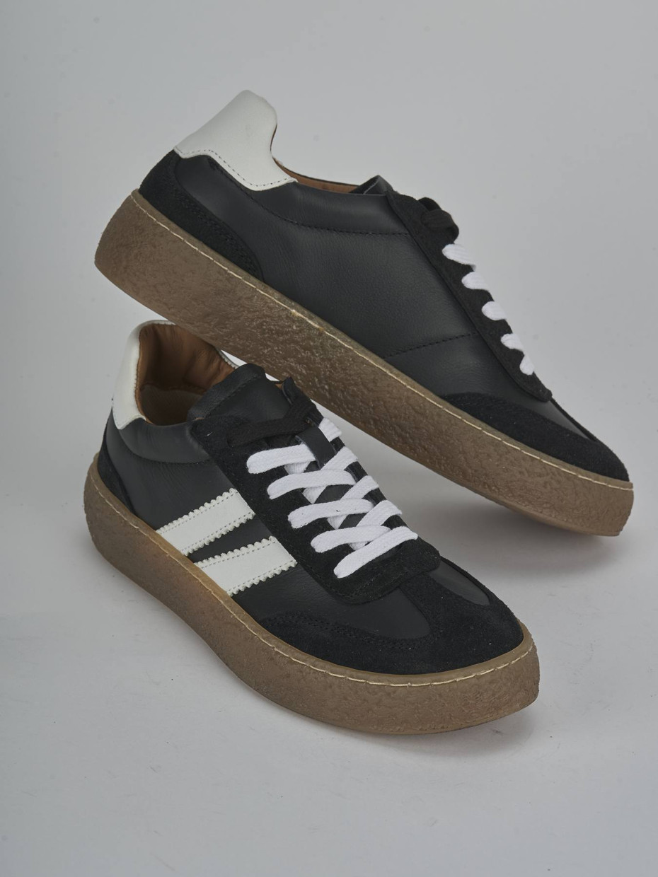 Zapatillas deportivas negro cuero