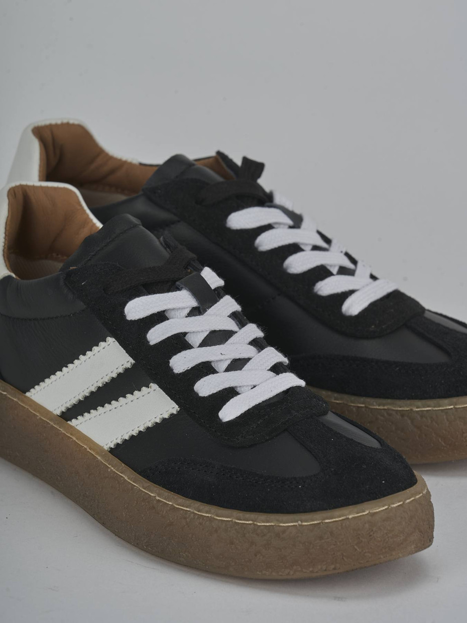 Zapatillas deportivas negro cuero