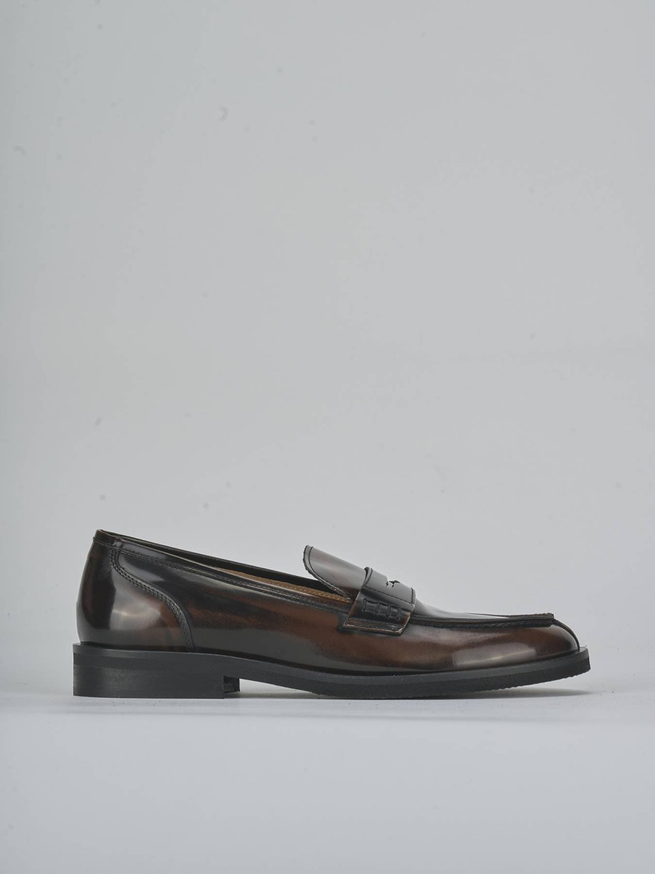 Mocassini tacco 2cm pelle testa