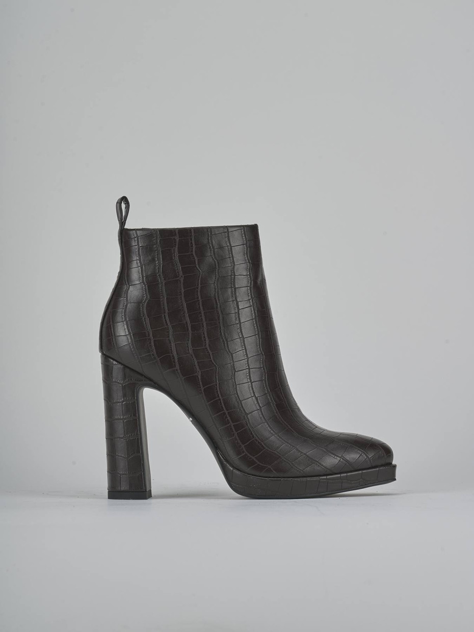 Stivaletti tacco 12cm pelle sostenibile testa