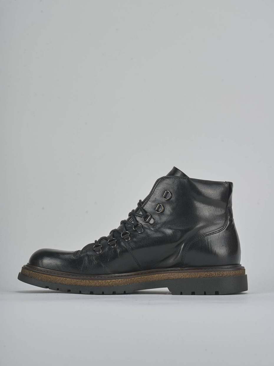 Botas militares negro cuero