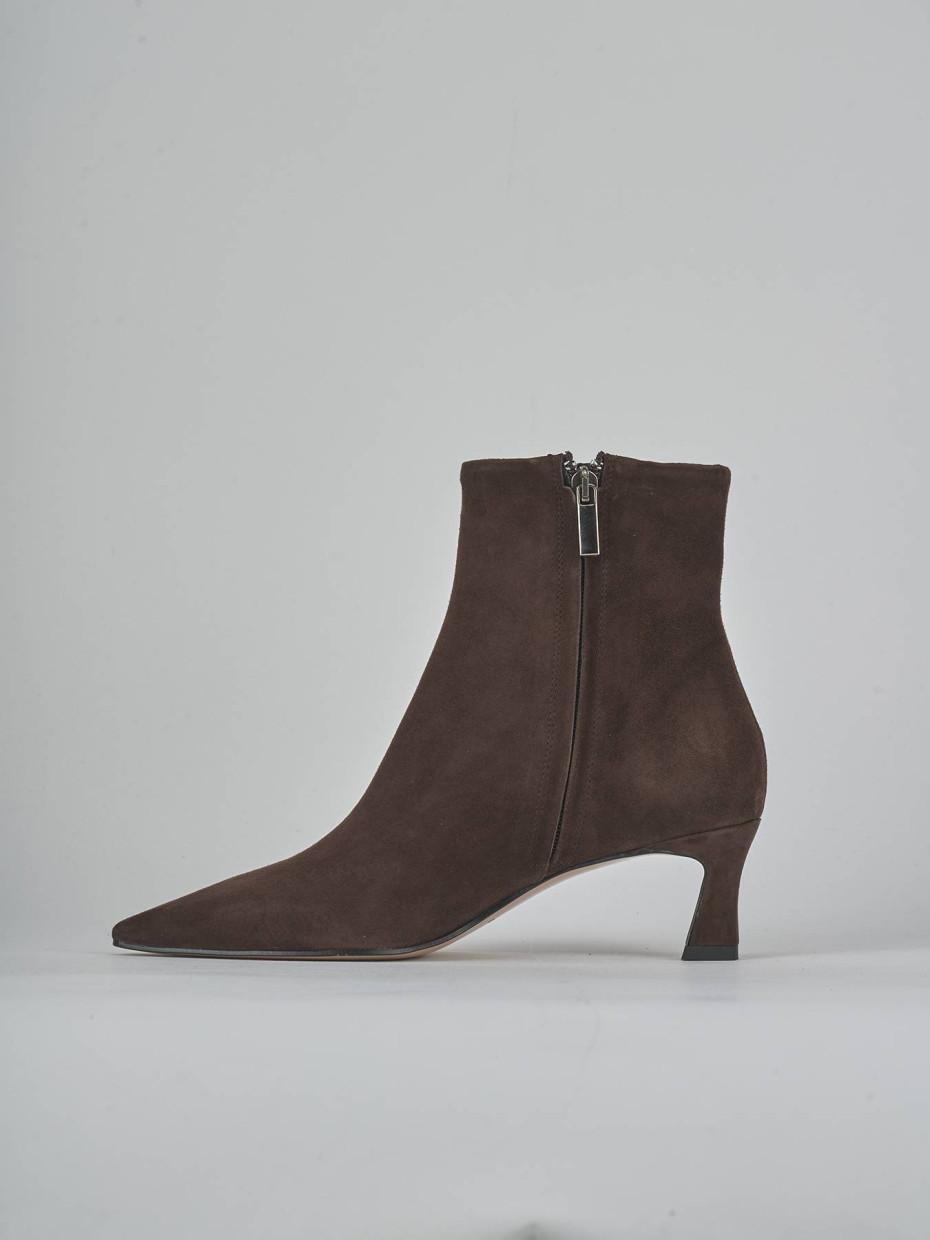 Stivaletti tacco 6cm camoscio testa