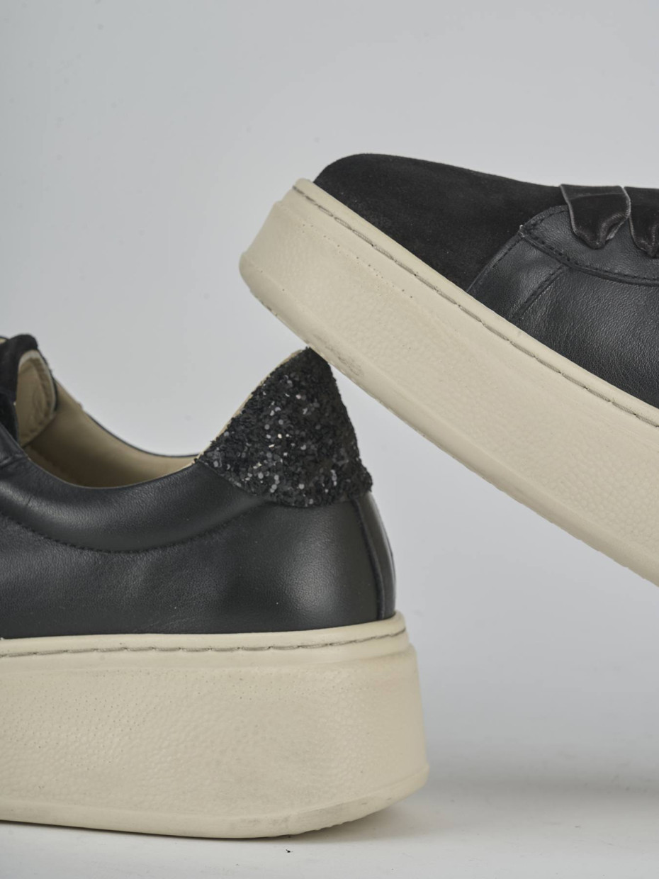 Sneakers pelle nero