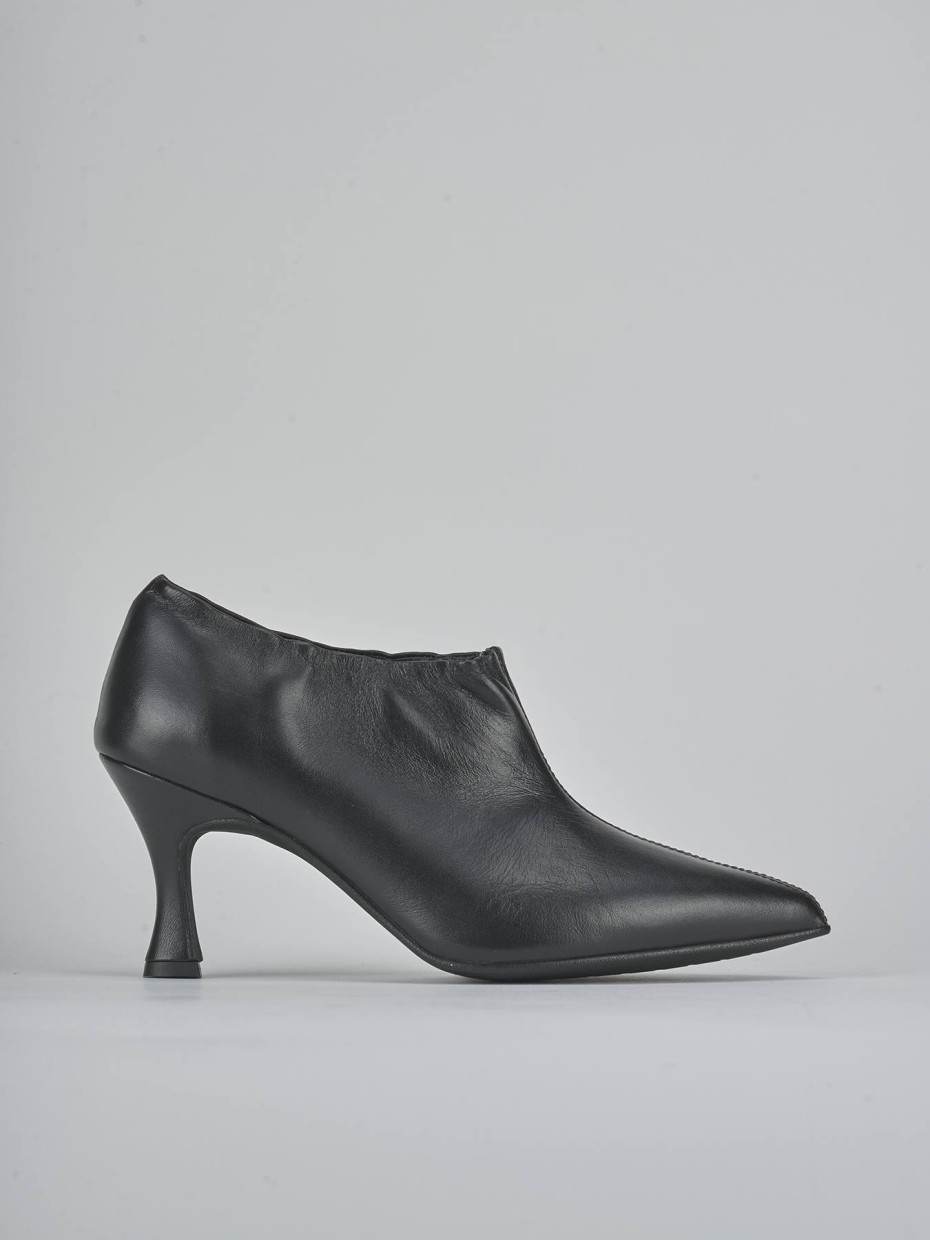 Stivaletti tacco 7cm pelle nero