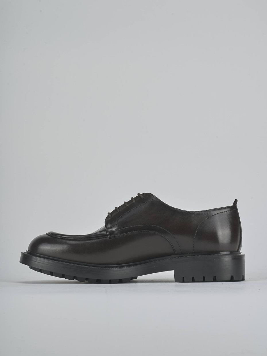 Lace-up shoes dark brown leather