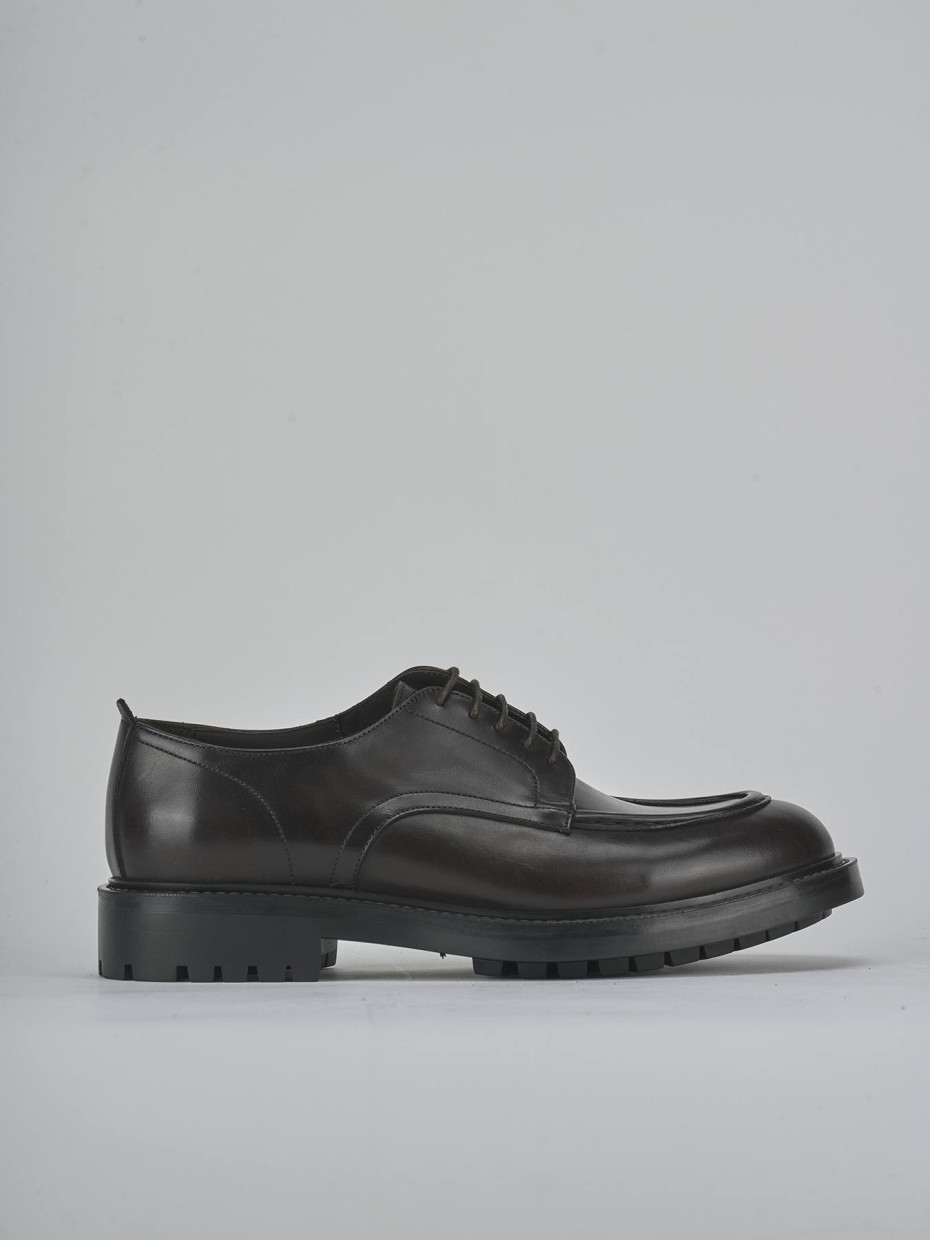 Lace-up shoes dark brown leather
