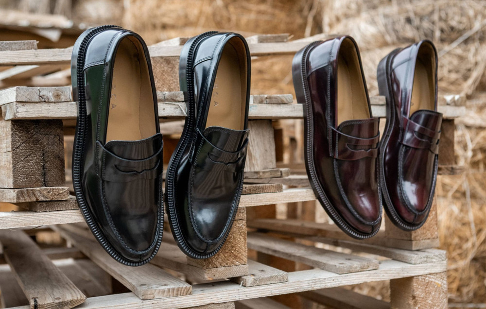 Mocasines negro cuero