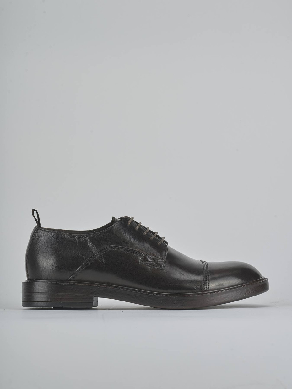 Lace-up shoes dark brown leather